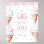 Ice cream Cards and gifts birthday pastel Poster (Voorkant)