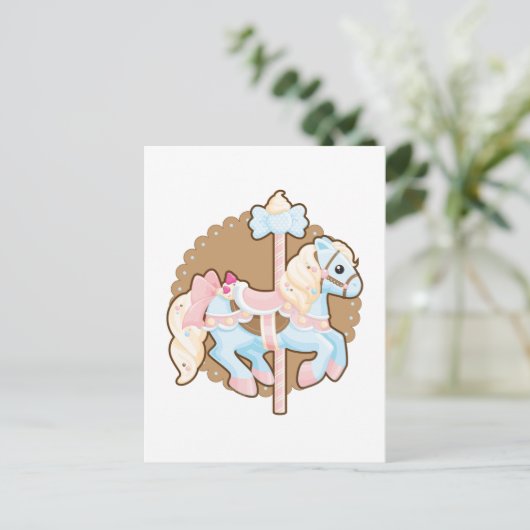 Ice Cream Carousel Briefkaart (Staand voorkant)