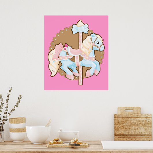 Ice Cream Carousel Poster (Keuken)