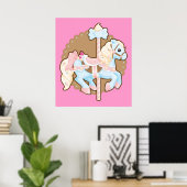 Ice Cream Carousel Poster (Thuiskantoor)