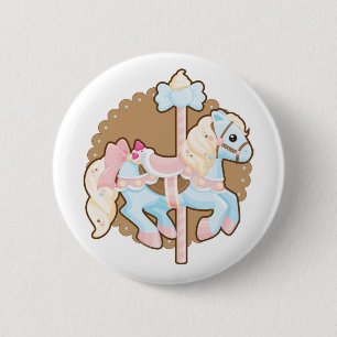 Ice Cream Carousel Ronde Button 5,7 Cm