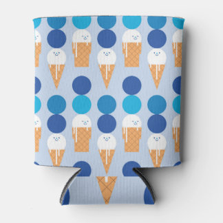 Ice Cream Cartoon Naadloze Vintage Blikjeskoeler