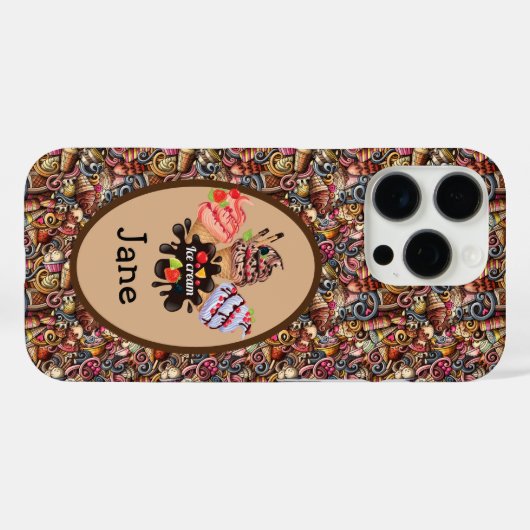 Ice Cream Case-Mate iPhone Case (Achterkant (horizontaal))