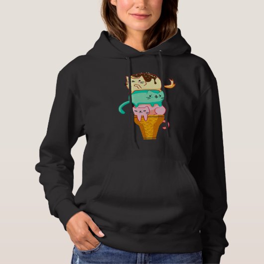 Ice Cream Cat Hoodie (Voorkant)