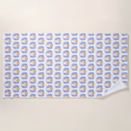 Ice Cream Cat waterverf Strandlaken