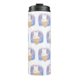Ice Cream Cat waterverf Thermosbeker