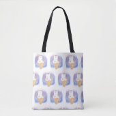 Ice Cream Cat waterverf Tote Bag (Voorkant)