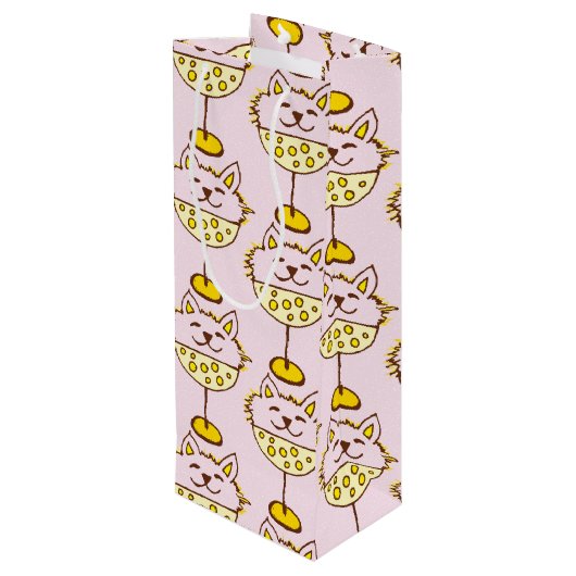 Ice Cream Cats II Wijn Cadeautas (Achterkant Gekanteld)