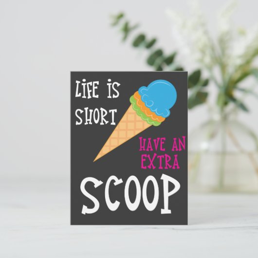 Ice Cream Cft - met ijskap Briefkaart (Staand voorkant)