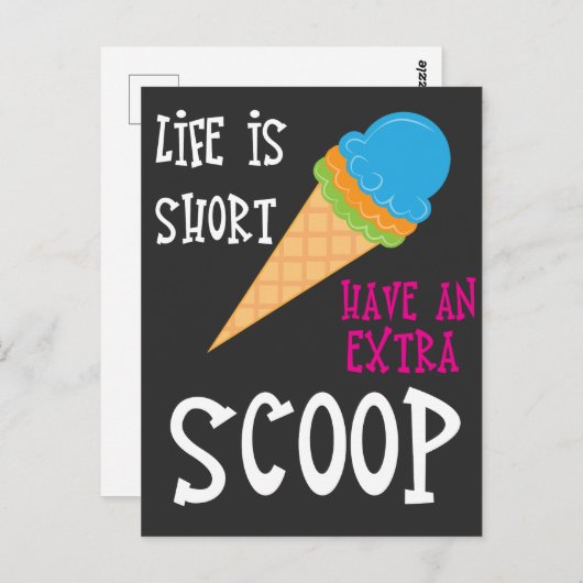 Ice Cream Cft - met ijskap Briefkaart (Voorkant / Achterkant)