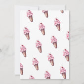 Ice cream Cherry Zomer Verjaardag Kaart (Achterkant)