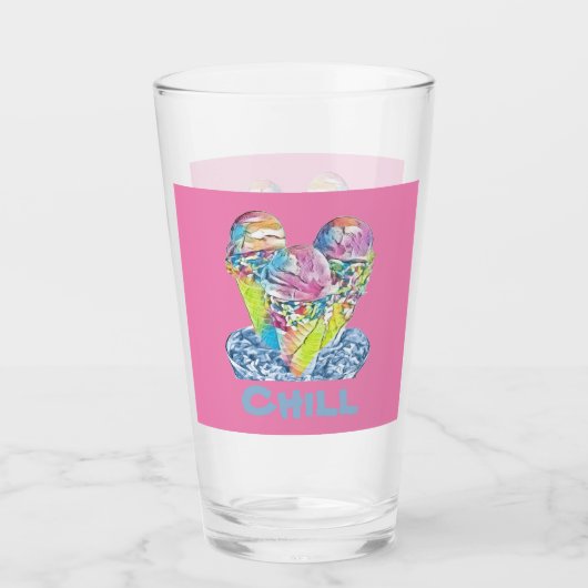 Ice Cream chill Glas (Voorkant)