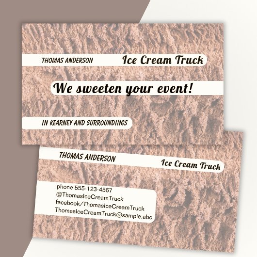 Ice Cream Choco Design Mix Visitekaartje