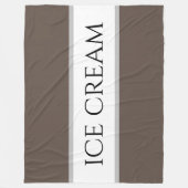 ICE CREAM Chocolate Bruine Vanille Witte Strepen Fleece Deken (Voorkant)