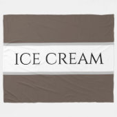 ICE CREAM Chocolate Bruine Vanille Witte Strepen Fleece Deken (Voorkant (Horizontaal))