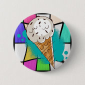 Ice Cream Chocolate Chips Ronde Button 5,7 Cm (Voorkant)