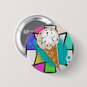 Ice Cream Chocolate Chips Ronde Button 5,7 Cm (Voorkant /achterkant)
