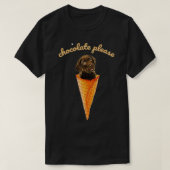 Ice Cream Chocolate Labrador Lab Premium  T-shirt (Design voorkant)