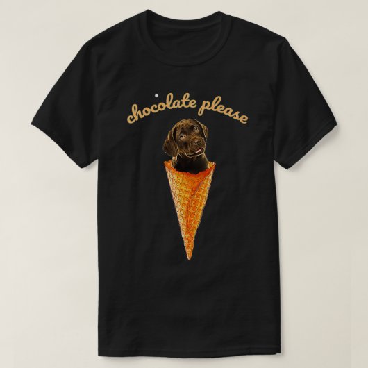 Ice Cream Chocolate Labrador Lab Premium T-shirt (Design voorkant)