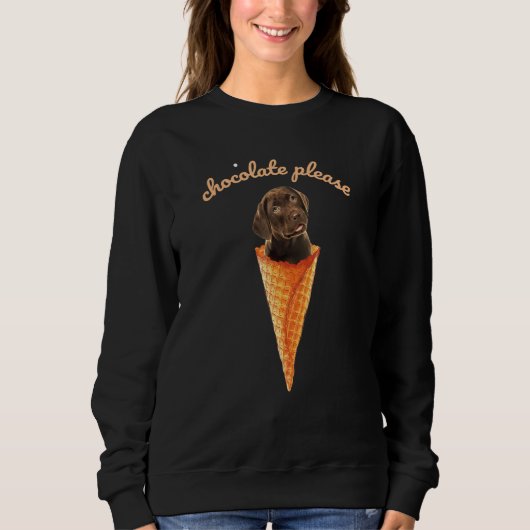 Ice Cream Chocolate Labrador Lab Trui (Voorkant)