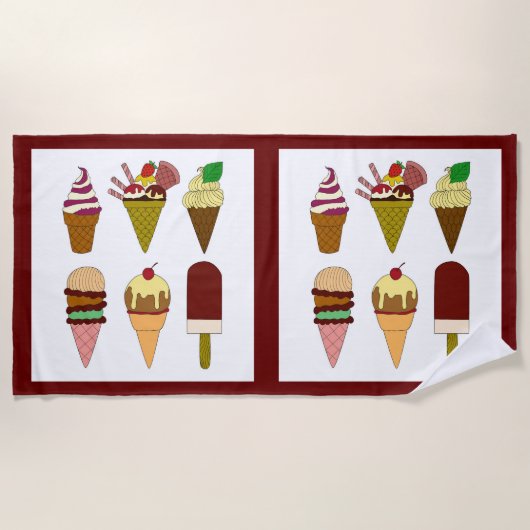 Ice Cream Choice Beach Towel Strandlaken (Voorkant)