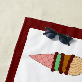 Ice Cream Choice Beach Towel Strandlaken (In situ)