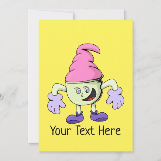 Ice Cream Christmas Birthday Gift Card Feestdagenkaart (Voorkant)