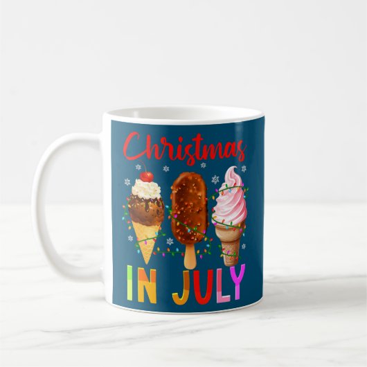 Ice Cream Christmas In July Summer Vacation Kids  Koffiemok (Links)