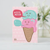 Ice Cream Classroom School Kinder Valentijnsdag Kaart (Staand voorkant)