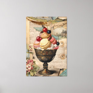 Ice cream  Collage Canvas Afdruk