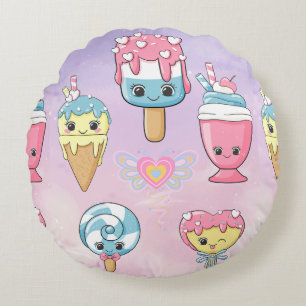 Ice Cream collectie voor baby's Rond Kussen