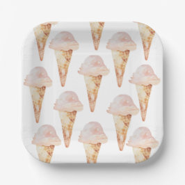 Ice Cream Cone 7" Vierkant Papier Bord
