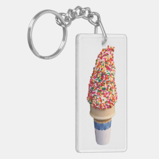 Ice Cream Cone Acrylische Sleutelhanger (Voorkant Links)