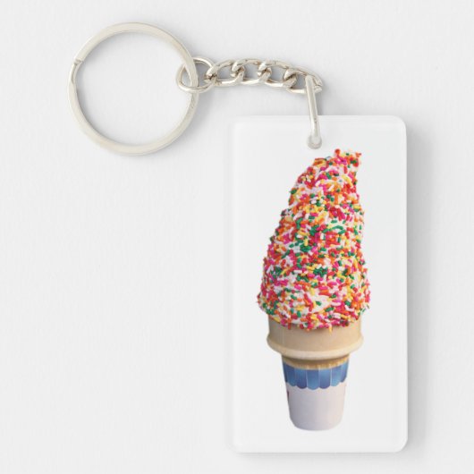 Ice Cream Cone Acrylische Sleutelhanger (Voorkant)
