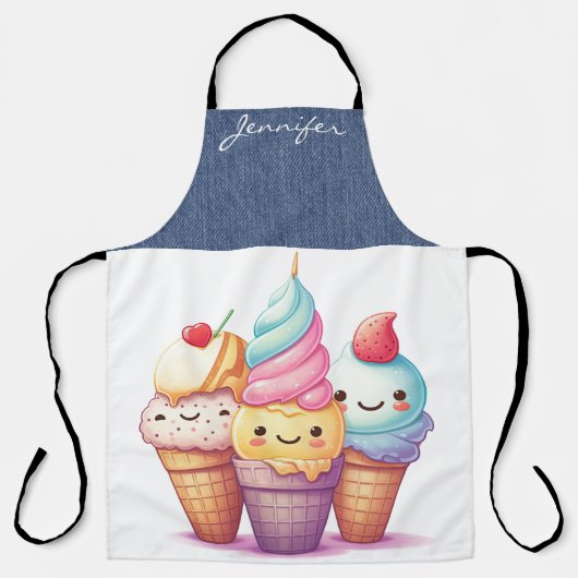Ice Cream Cone All-Over Print Schort (Voorkant)