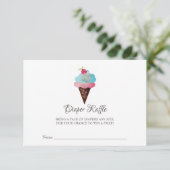 Ice Cream Cone Baby shower Diaper Raffle Kaart (Staand voorkant)