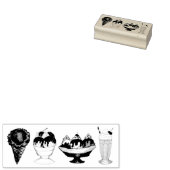Ice Cream Cone Banaan Split Milkshake Sundae Rubberstempel (Gestempeld)