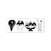 Ice Cream Cone Banaan Split Milkshake Sundae Rubberstempel (Afrduk)