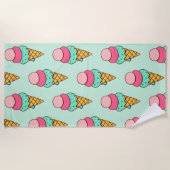 Ice Cream Cone Beach Towel Cadeau Strandlaken (Voorkant)