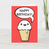 Ice Cream Cone Birthday Kaart (Voorkant)