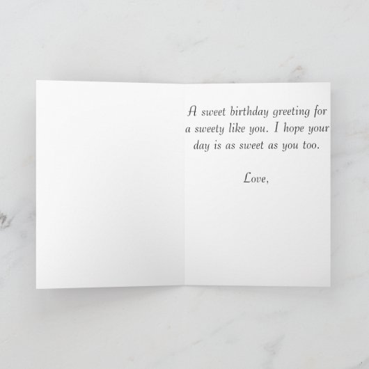 Ice Cream Cone Birthday Kaart (Binnen)