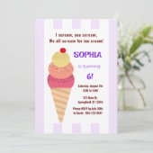 Ice Cream Cone Birthday  Kaart (Staand voorkant)