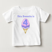 Ice Cream Cone  Birthday T-shirt (Voorkant)