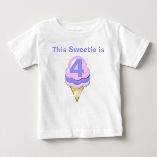 Ice Cream Cone  Birthday T-shirt (Voorkant)