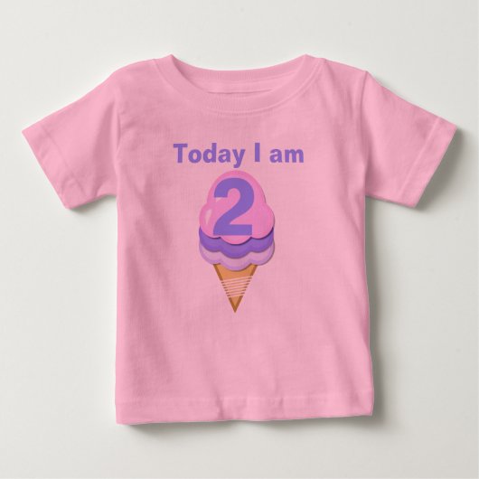 Ice Cream Cone  Birthday T-shirt (Voorkant)