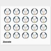 Ice Cream Cone Blue Kinder Dank je Ronde Sticker (Vel)