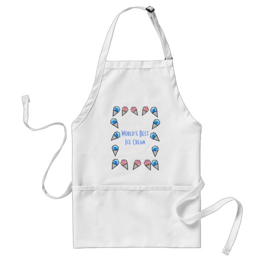 Ice Cream Cone Border Aprons Standaard Schort (Voorkant)