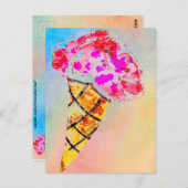 Ice Cream Cone Briefkaart (Voorkant / Achterkant)
