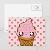 Ice Cream Cone Briefkaart (Voorkant / Achterkant)