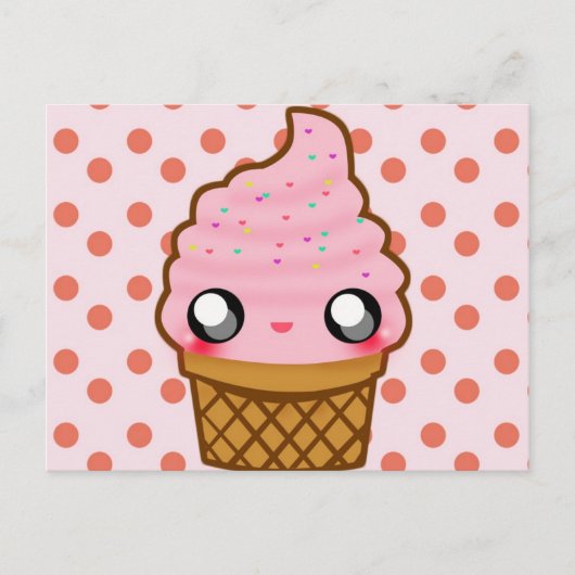 Ice Cream Cone Briefkaart (Voorkant)